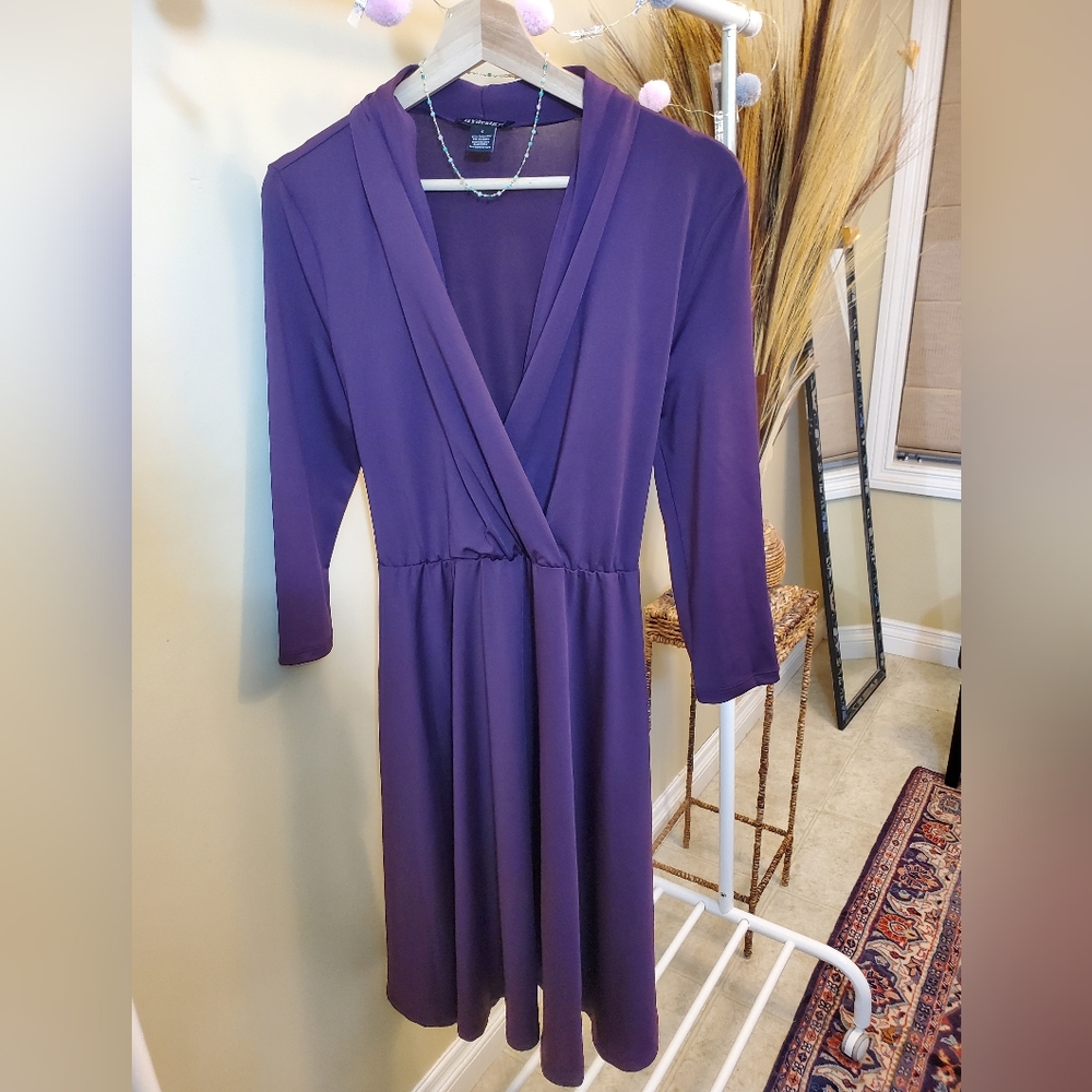 BYDESIGN Purple Wrap Top Dress Sz. S